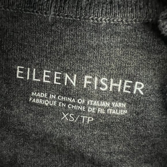 Eileen Fisher Viscose Jersey Mock Neck Tunic Top, Ash Gray, Size XS - Picture 6 of 8